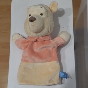 Disney Beige and Peach Winnie the Pooh Plush Hand Puppet